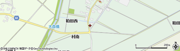 秋田県大館市粕田粕田444周辺の地図