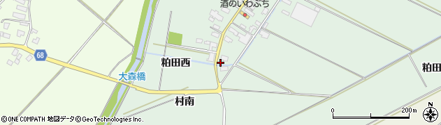 秋田県大館市粕田村南438周辺の地図