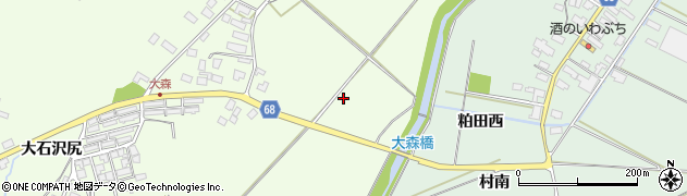 秋田県大館市花岡町（大森下）周辺の地図