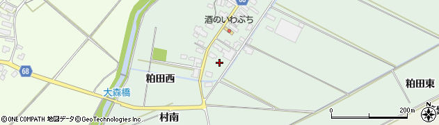 秋田県大館市粕田粕田4周辺の地図