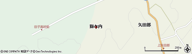 青森県三戸郡田子町田子獅々内周辺の地図