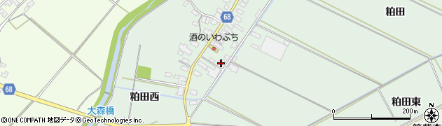 秋田県大館市粕田村南9周辺の地図