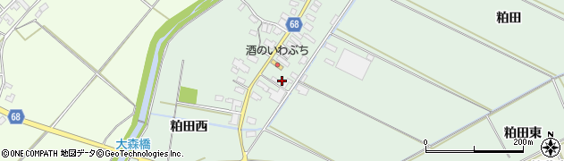 秋田県大館市粕田村南414周辺の地図