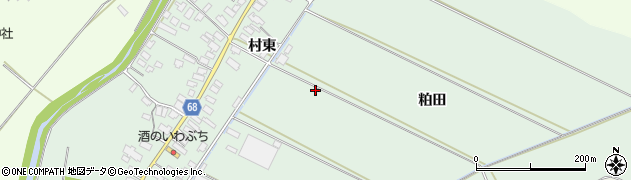 秋田県大館市粕田周辺の地図