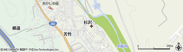 秋田県小坂町（鹿角郡）小坂鉱山（杉沢）周辺の地図