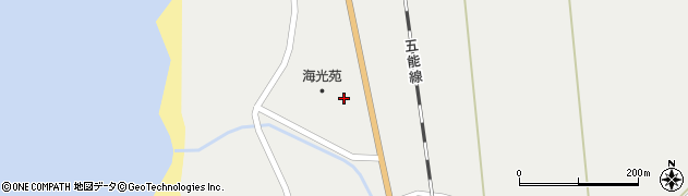 秋田県山本郡八峰町八森寺の後川向周辺の地図