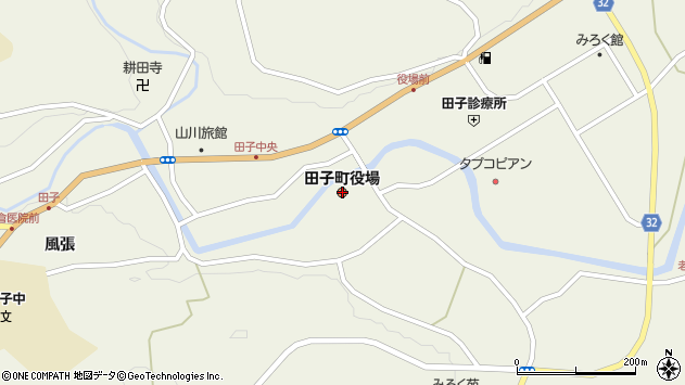 〒039-0200 青森県三戸郡田子町（以下に掲載がない場合）の地図
