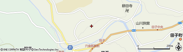 青森県三戸郡田子町田子舘越周辺の地図