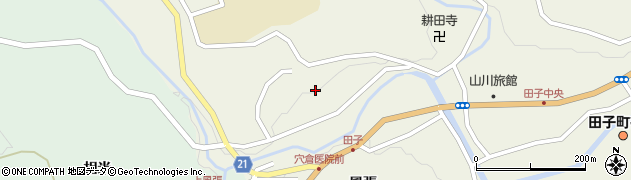 青森県田子町（三戸郡）田子（舘越）周辺の地図