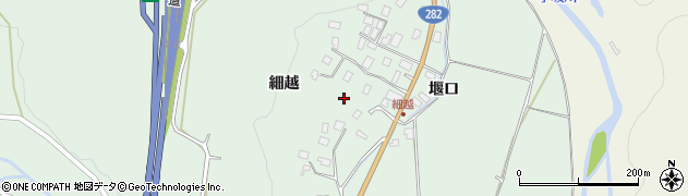秋田県鹿角郡小坂町小坂細越周辺の地図