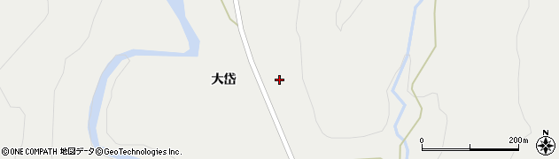 秋田県八峰町（山本郡）峰浜水沢（大岱家ノ上）周辺の地図