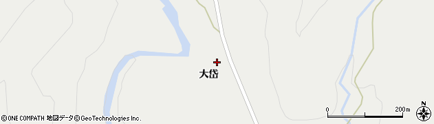 秋田県八峰町（山本郡）峰浜水沢（大岱）周辺の地図