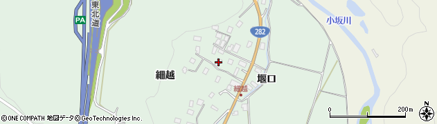 秋田県鹿角郡小坂町小坂細越58周辺の地図