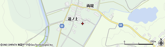 秋田県大館市粕田道ノ上72周辺の地図