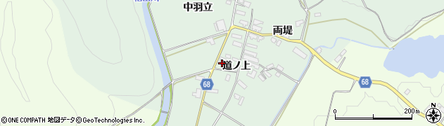 秋田県大館市粕田道ノ上121周辺の地図