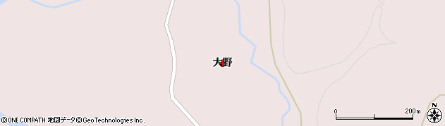 秋田県大館市早口（大野）周辺の地図