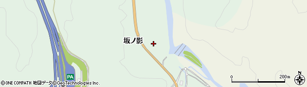 秋田県小坂町（鹿角郡）小坂（坂ノ影）周辺の地図
