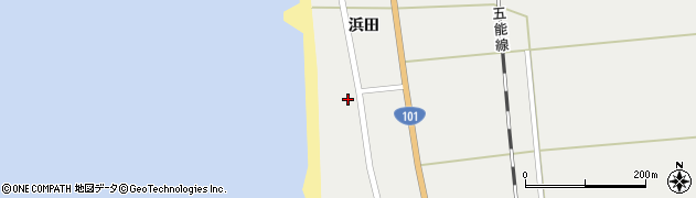 秋田県山本郡八峰町八森浜田78周辺の地図