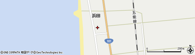 秋田県山本郡八峰町八森浜田159周辺の地図