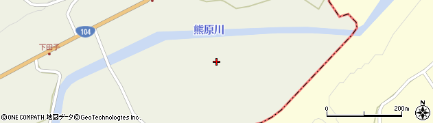 青森県三戸郡田子町田子舞手下タ川原周辺の地図