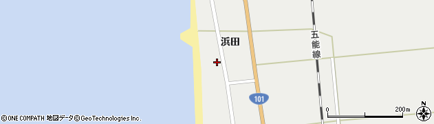 秋田県山本郡八峰町八森浜田87周辺の地図
