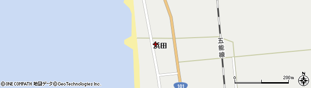 秋田県山本郡八峰町八森浜田155周辺の地図