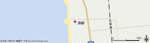 秋田県山本郡八峰町八森浜田95周辺の地図