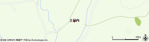 秋田県大館市花岡町土目内周辺の地図