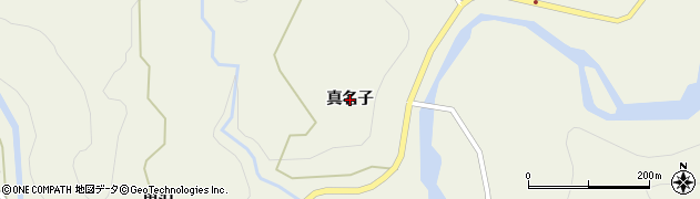 秋田県藤里町（山本郡）藤琴（真名子）周辺の地図