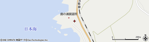 秋田県八峰町（山本郡）八森（鹿の浦）周辺の地図