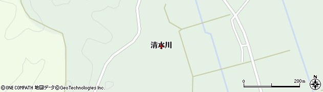 秋田県大館市粕田清水川周辺の地図