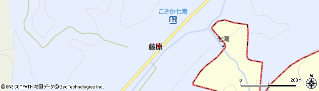秋田県鹿角郡小坂町上向藤原周辺の地図