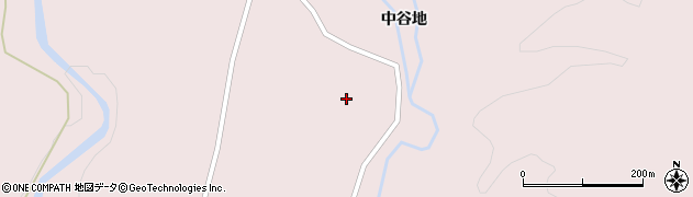 秋田県大館市早口中谷地周辺の地図