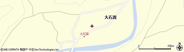 秋田県大館市岩瀬（大石渡）周辺の地図