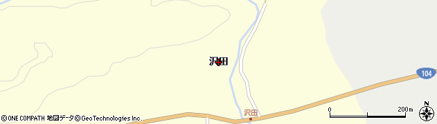 青森県三戸町（三戸郡）斗内（沢田）周辺の地図