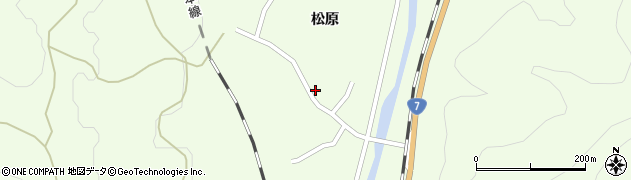 秋田県大館市白沢松原110周辺の地図