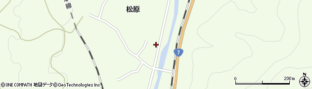 秋田県大館市白沢松原124周辺の地図