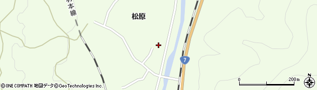 秋田県大館市白沢松原122周辺の地図