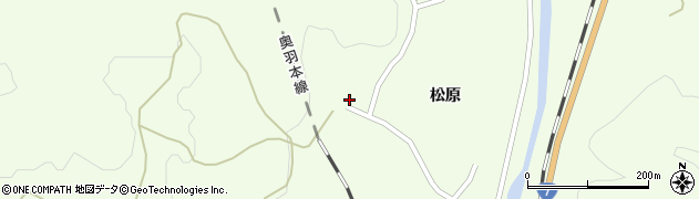 秋田県大館市白沢松原92周辺の地図