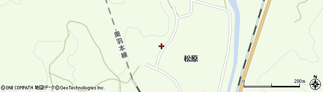 秋田県大館市白沢松原76周辺の地図