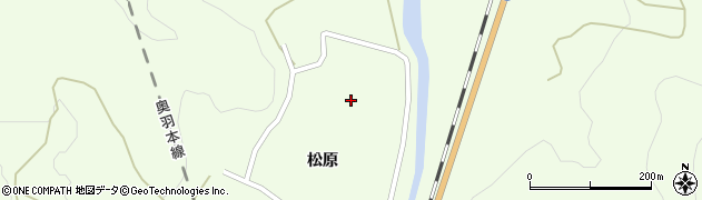 秋田県大館市白沢松原140周辺の地図