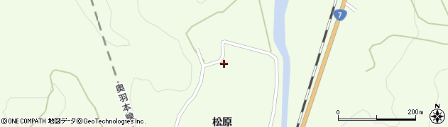 秋田県大館市白沢松原40周辺の地図