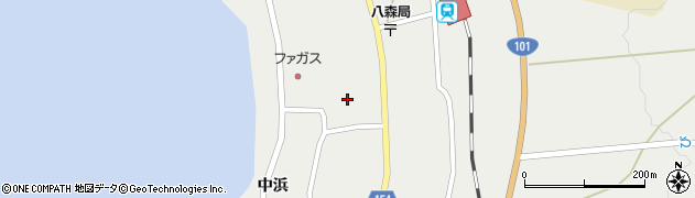 秋田県山本郡八峰町八森中浜24周辺の地図