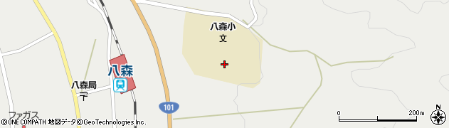 秋田県山本郡八峰町八森滝の上周辺の地図