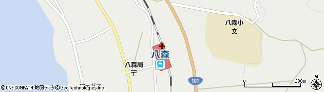 秋田県山本郡八峰町周辺の地図
