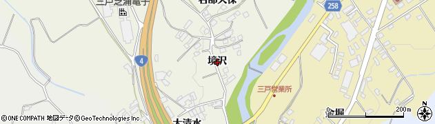 青森県三戸町（三戸郡）川守田（境沢）周辺の地図