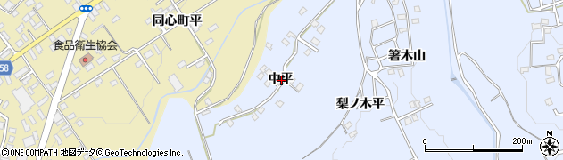 青森県三戸郡三戸町梅内中平周辺の地図