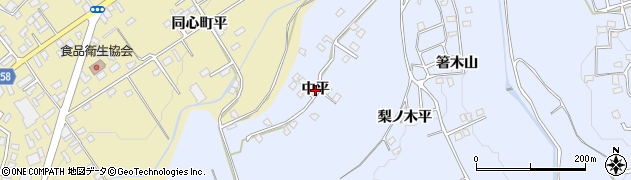 青森県三戸町（三戸郡）梅内（中平）周辺の地図