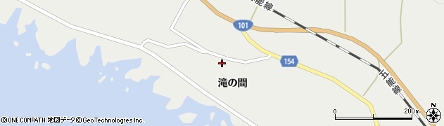 秋田県八峰町（山本郡）八森（滝の間）周辺の地図