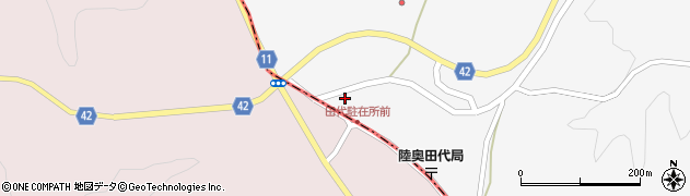 青森県三戸郡階上町田代横窪周辺の地図